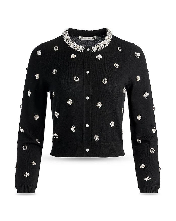 Alice + Olivia Dollie Embellished Cardigan Sweater 6