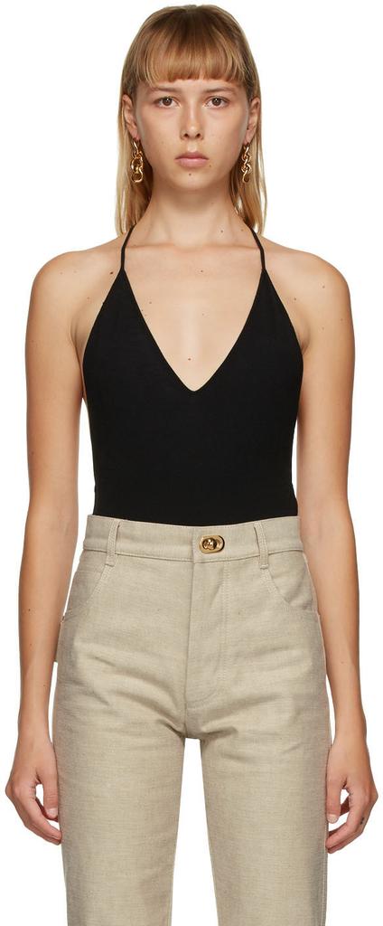 【送料&関税込】Bottega Veneta Black Cashmere Blend Bodysuit Bottega Veneta Black Cashmere Blend Bodysuit | italist