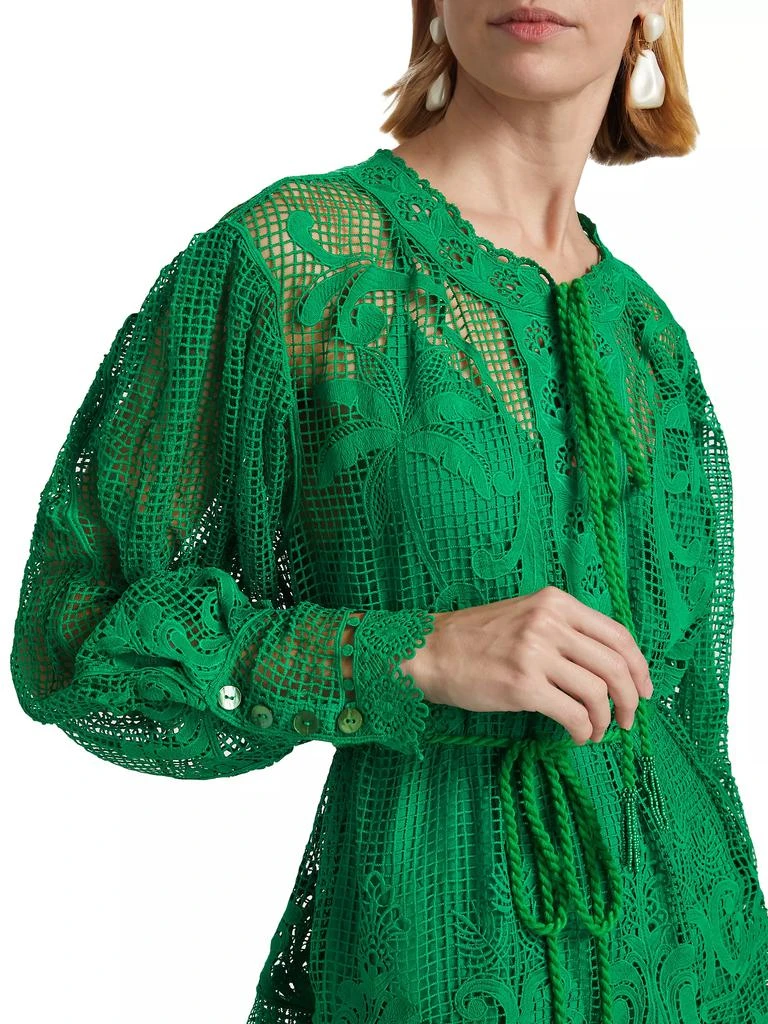 Farm Rio Tropical Flight Guipure Minidress 7