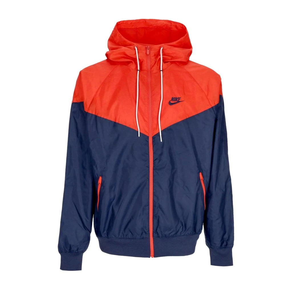 NIKE Windbreaker Men Sportswear Woven Lined Windrunner Hooded Jacket Midnight Navy/lt Crimson/midnight Navy 1