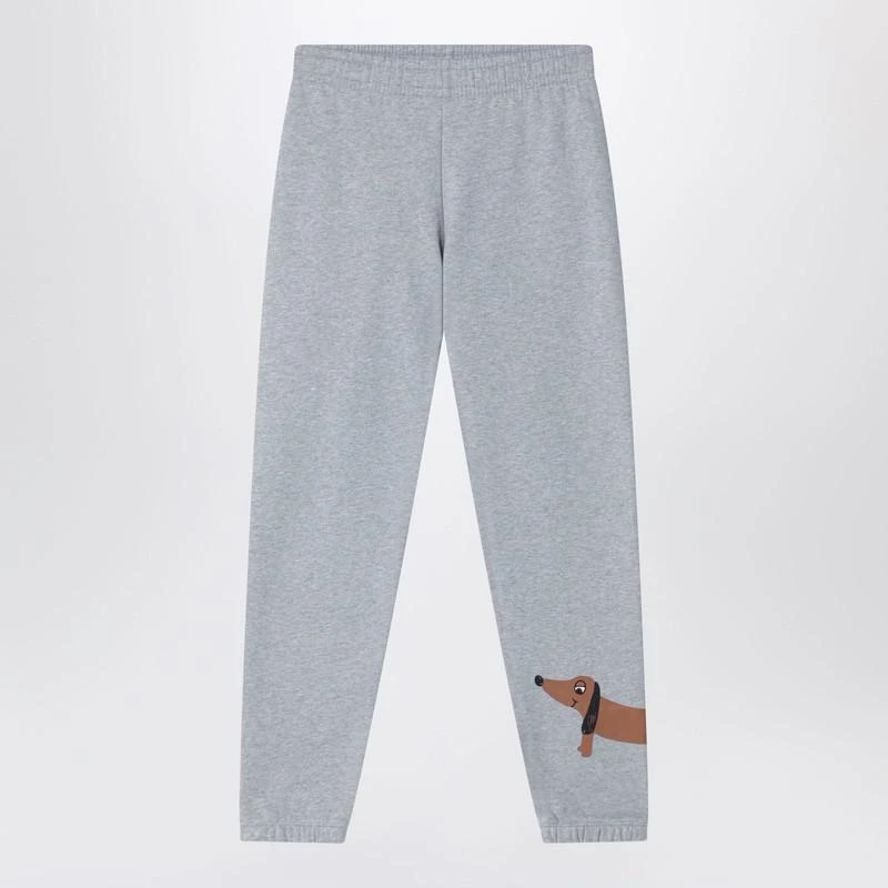 Mini Rodini Grey jogging trousers in organic cotton 1