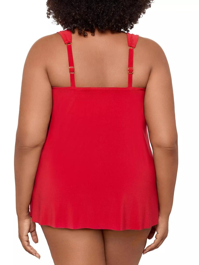 Miraclesuit Swim Plus Razzle Dazzle Tankini Top 4