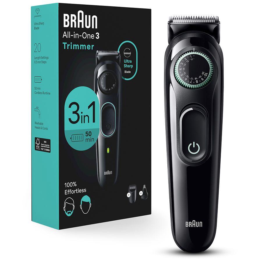 Braun 3-in-1 Trimmer for Men with Beard Trimmer, Ear & Nose Trimmer, Hair Clippers