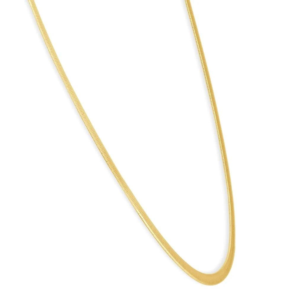 Pompeii3 14k Yellow Gold 4.8MM Herringbone Necklace Women
s 18" Chain 2