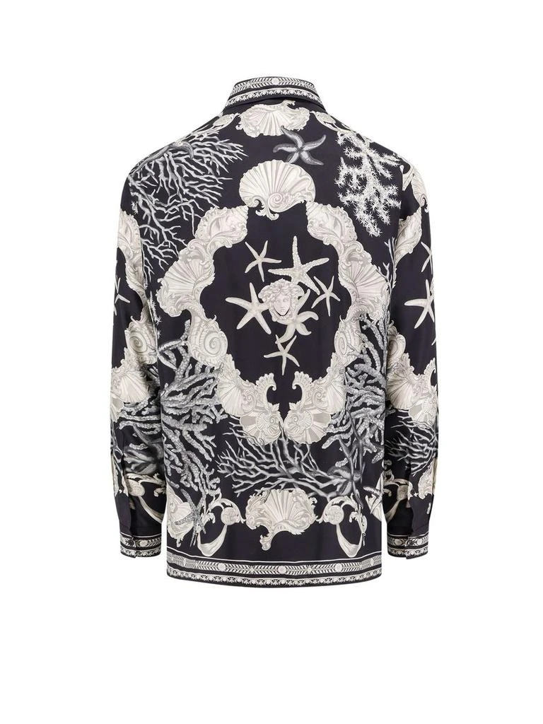Versace Versace White And Black Silk Shirt 2