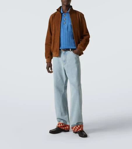 Valentino Ribbed-knit cotton polo sweater 2