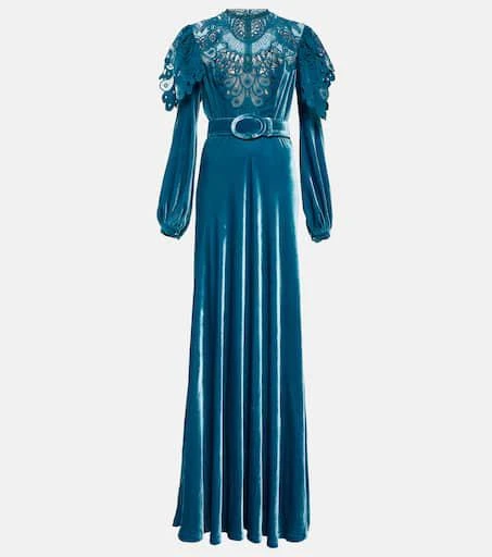 Costarellos Velvet gown 1