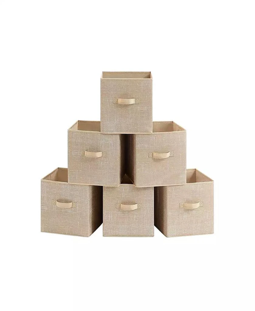 SONGMICS HOME 6-Pack 11" Foldable Storage Bins with Double Handles