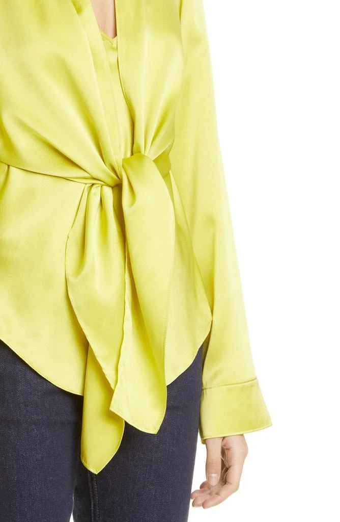 Cinq à Sept Ally Tie Front Silk Top 4
