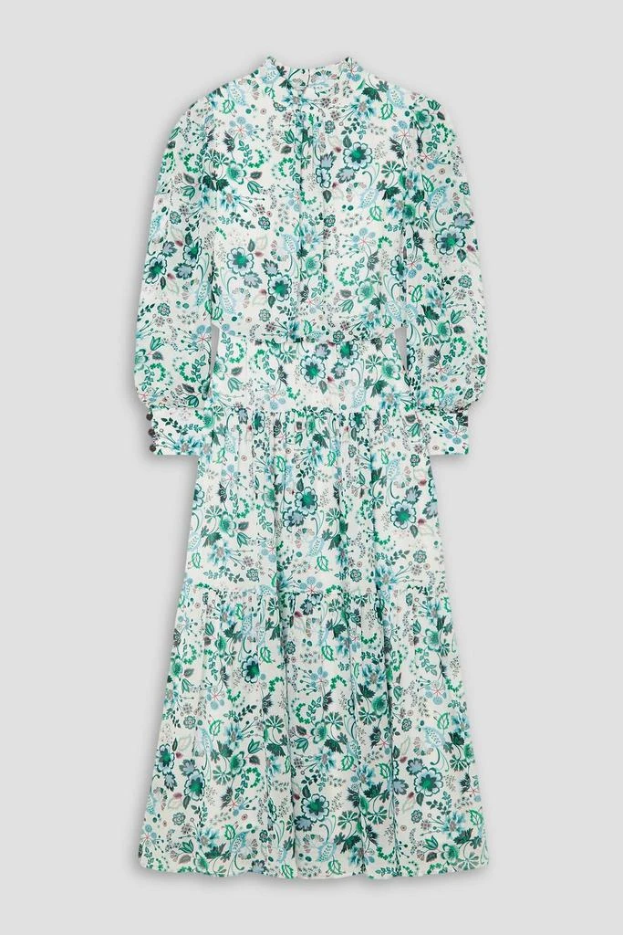 CEFINN Lorni tiered floral-print georgette midi dress 1