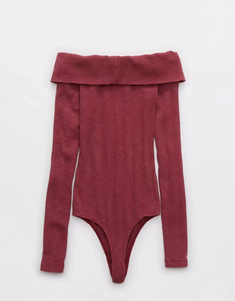 Aerie Aerie Long Sleeve Off The Shoulder Bodysuit 4