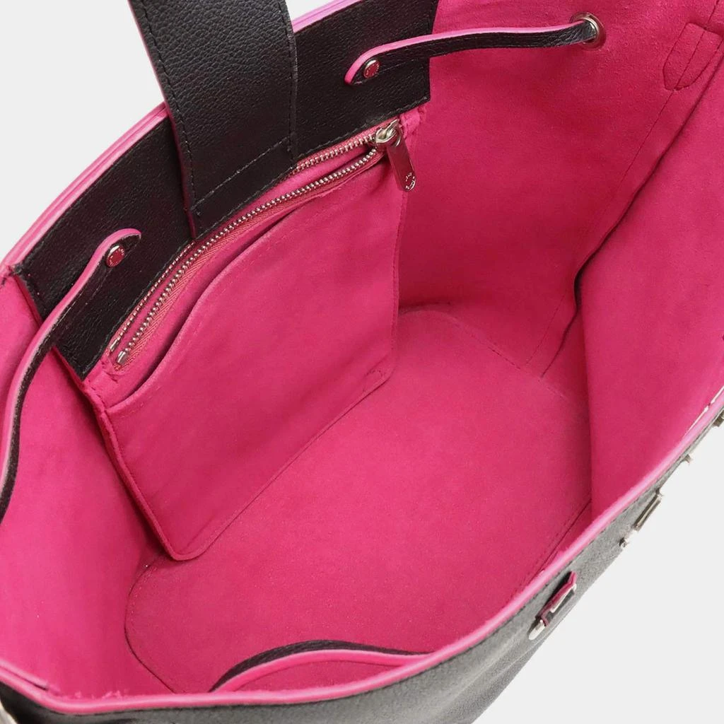 Louis Vuitton Louis Vuitton Noir Leather Lockme Bucket Bag 7
