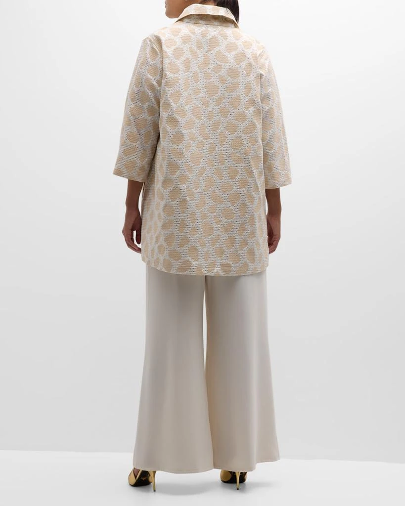 Caroline Rose Plus Size Crepe Suzette Wide-Leg Pull-On Pants 5