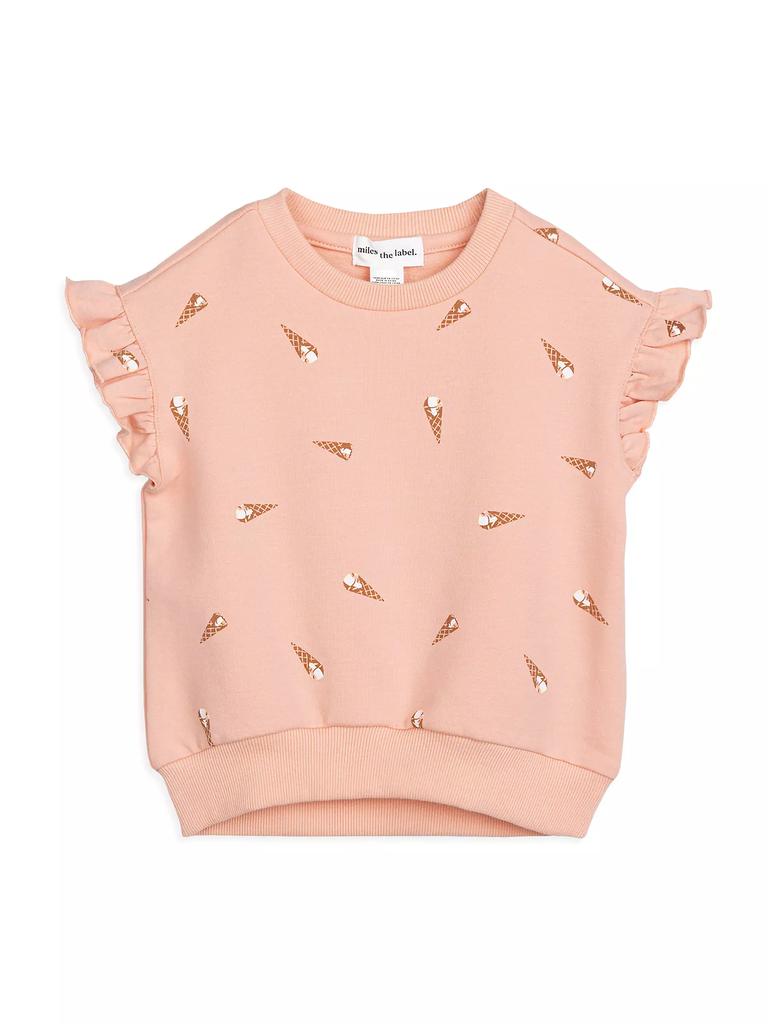 Miles the Label Baby Girls & Little Girl's Ice Cream Print Sweatshirt Vest