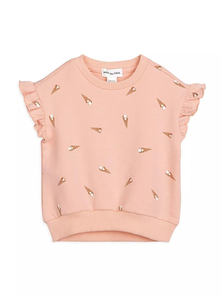 Miles the Label Baby Girls & Little Girl's Ice Cream Print Sweatshirt Vest 1