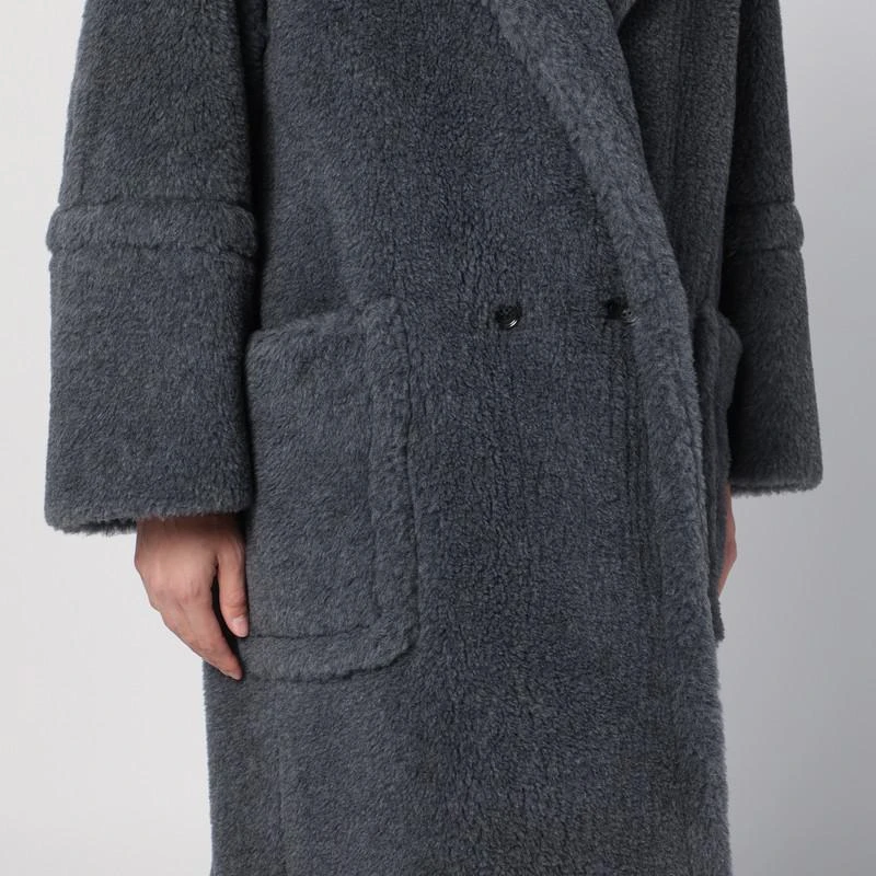 Max Mara Grey Teddy coat in wool and alpaca 5