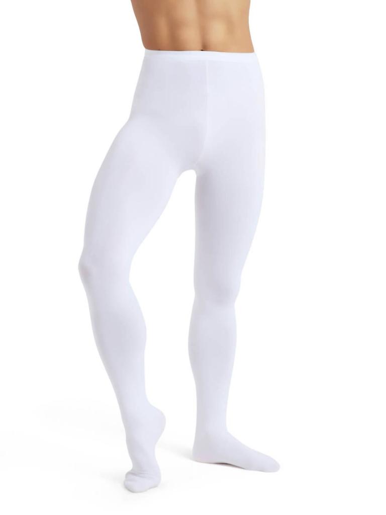 Capezio Men's Knit Footed Tights With Back Seams