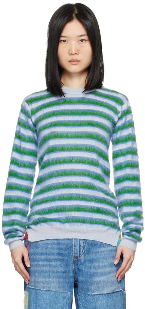 Marni Blue & Green Striped Sweater 1
