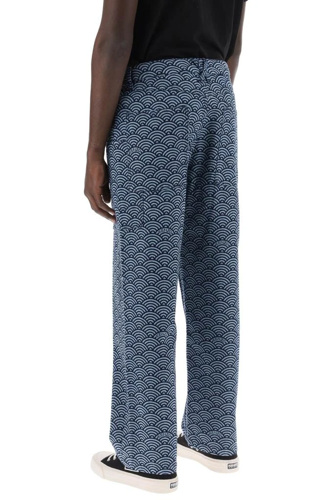 Kenzo monkey workwear jeans with seigaiha print 3