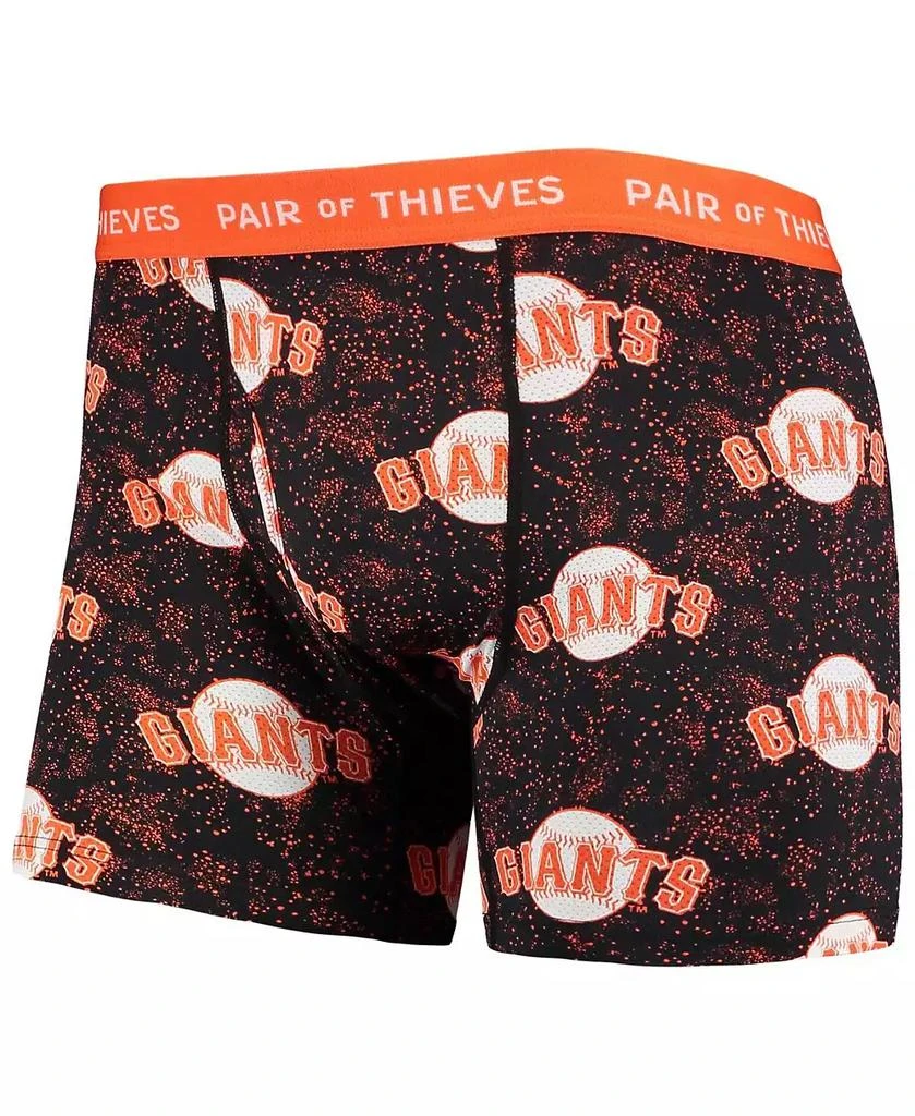 Pair Of Thieves Men's Black San Francisco Giants Super Fit 2-Pack Boxer Briefs Set 2