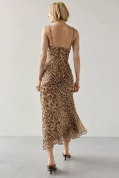 Bardot Bardot Monroe Leopard Print Cowl Neck Cami Maxi Dress 4