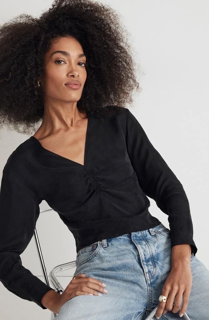 Madewell Brushed Ruched Top 10