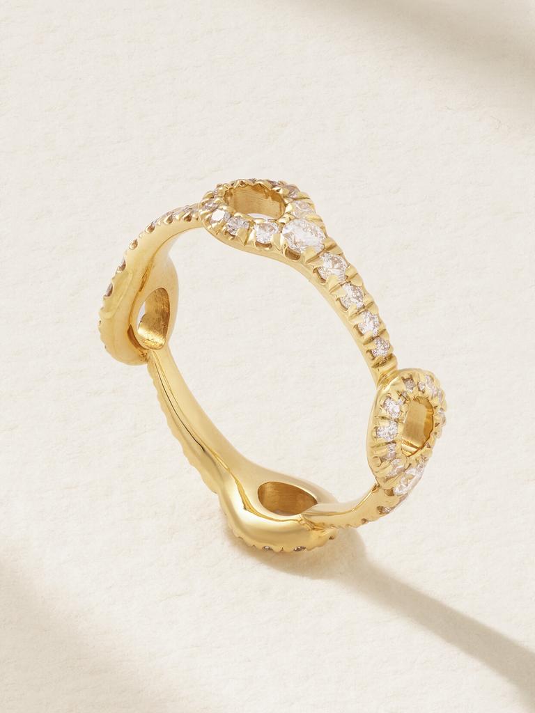Melissa Kaye Lola Needle Small 18k 黄金钻石耳环