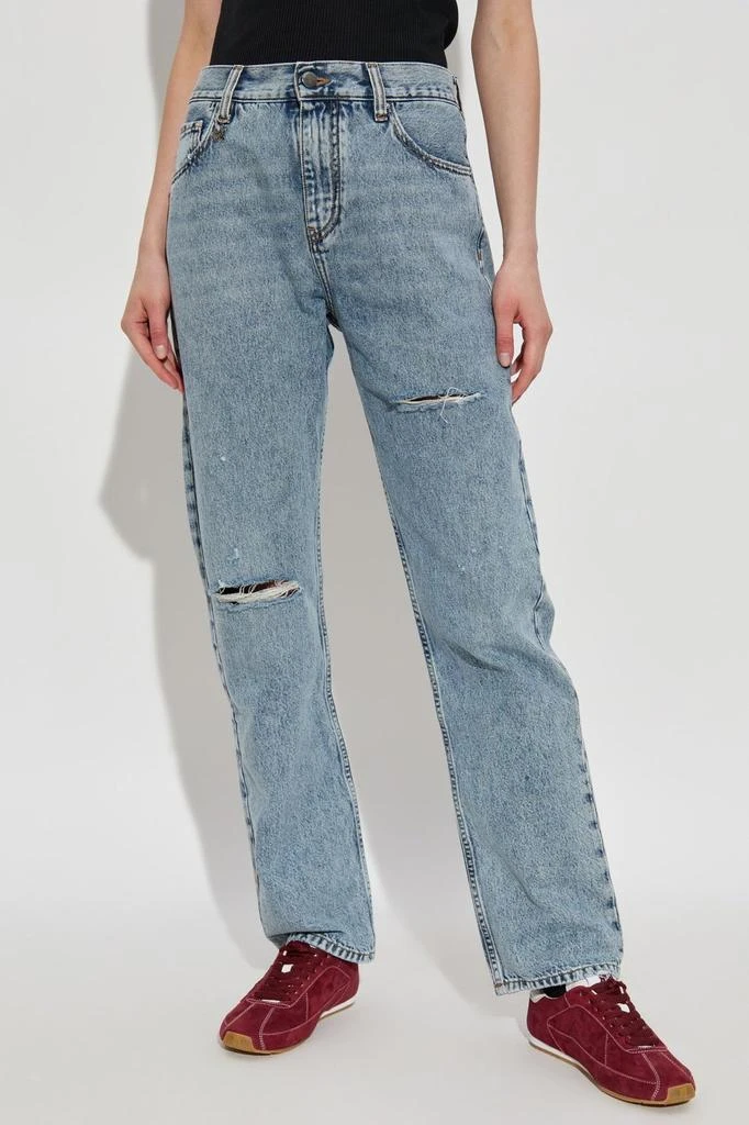AMIRI Amiri Distressed Straight-Leg Jeans 2