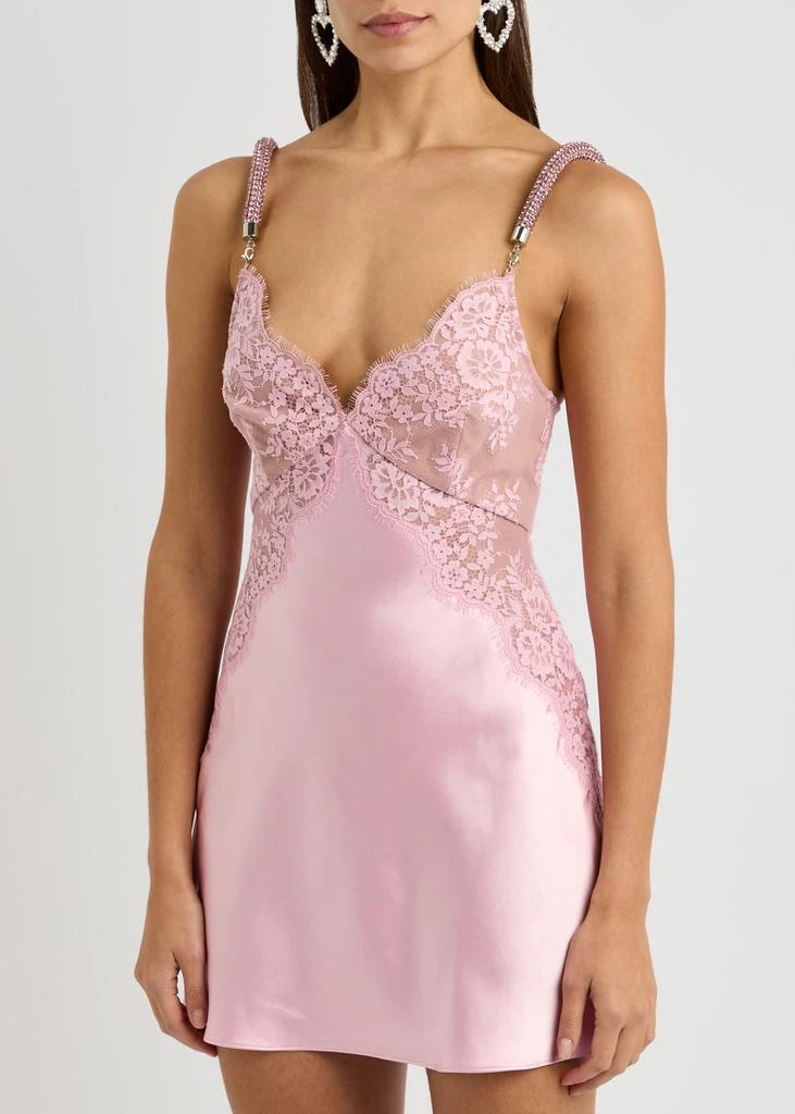 Self Portrait X Christopher Kane lace and satin mini dress 2