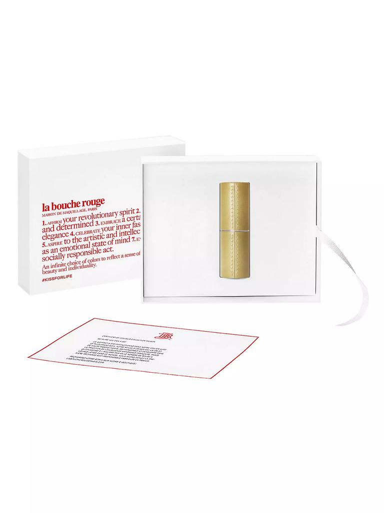 La Bouche Rouge The Gold Fine Leather Lipstick Case