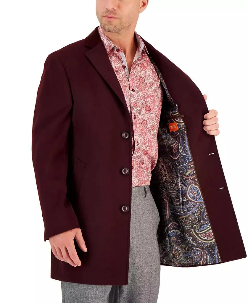 Tallia Men's Wool Blend Solid Overcoat 3