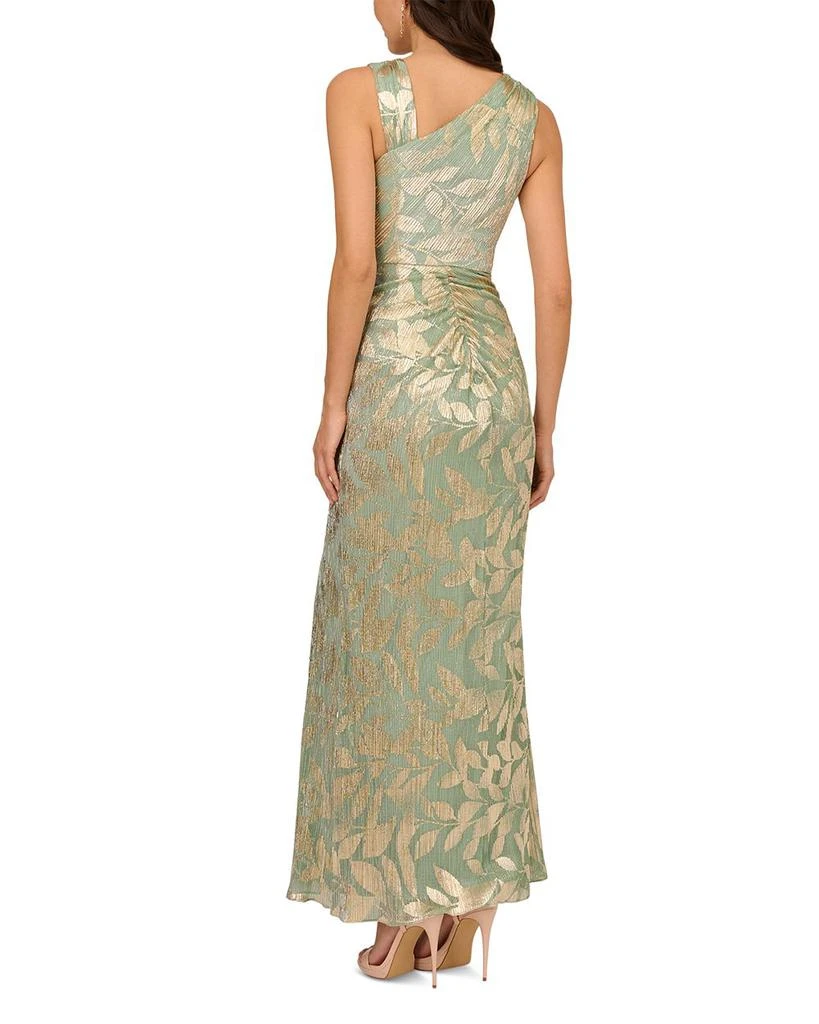 Adrianna Papell Foil Leaf Asymmetric Gown 3
