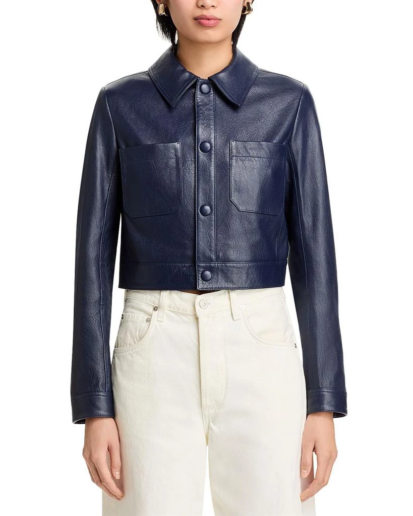 FRAME The Small Leather Slim Fit Jacket 3
