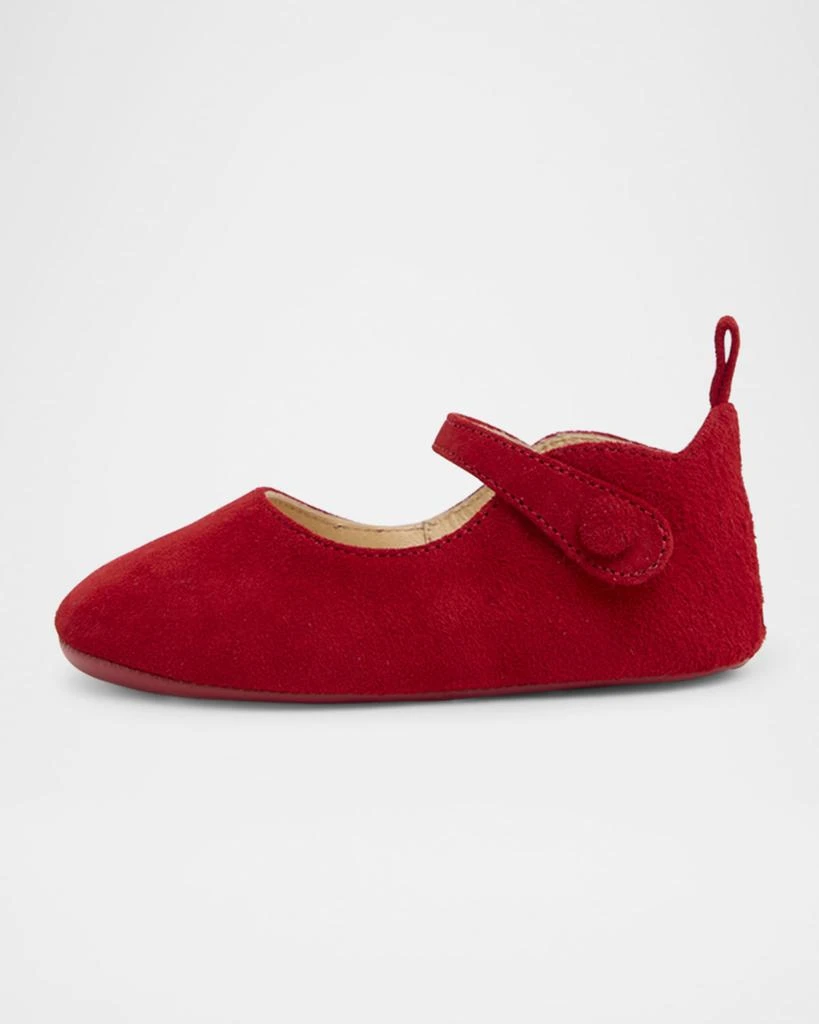 Christian Louboutin Girl
s Love Chick Suede Ballerina Flats, Baby
