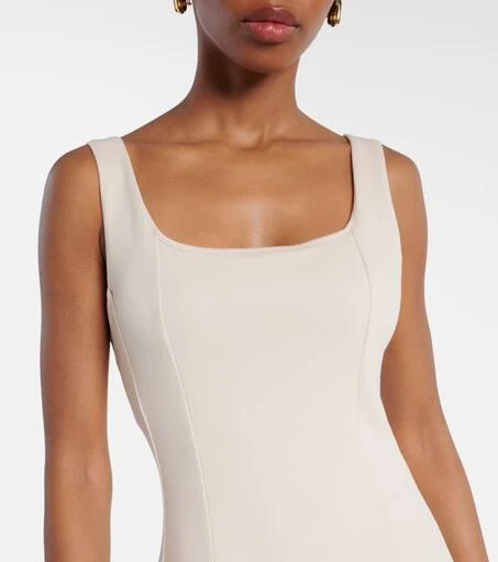 Max Mara Platani pleated cotton-blend midi dress 4