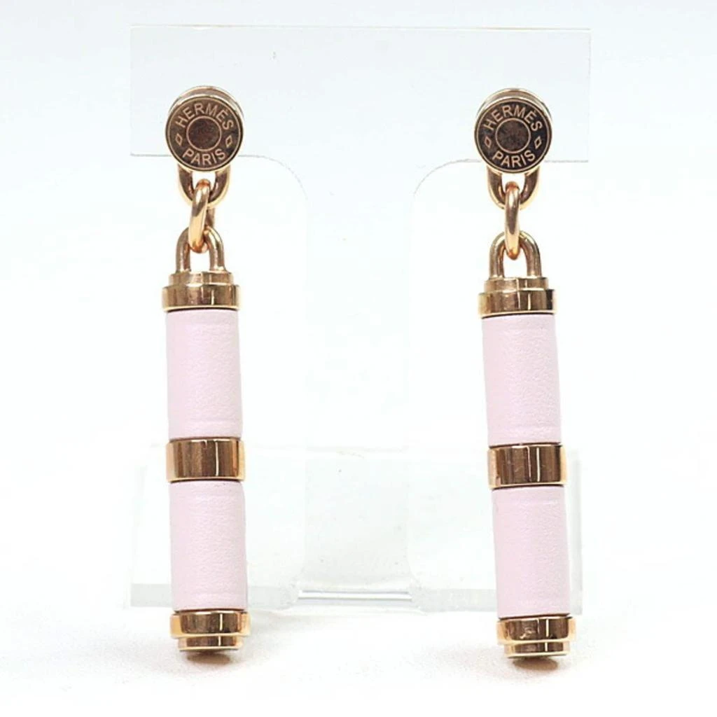Hermes Swift Leather Drop Earrings (Pre-Owned) 2
