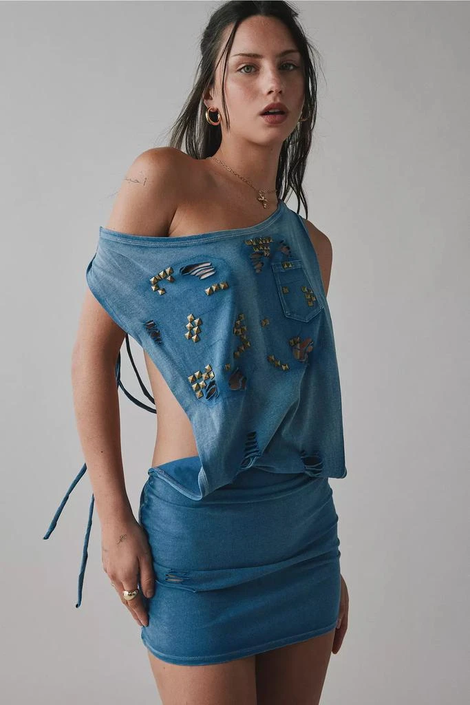 Jaded London Jaded London Route 66 Studded Backless Mini Dress 3
