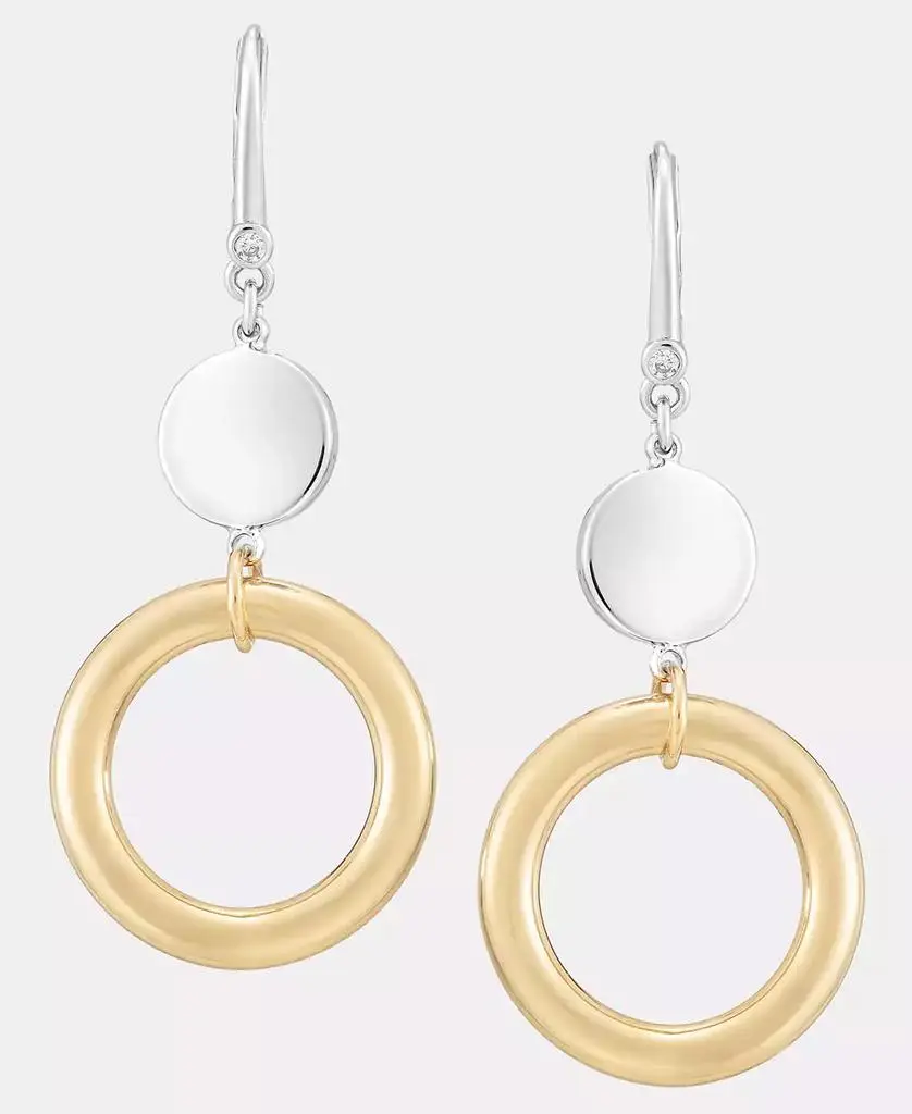 DKNY Disc & Ring Double Drop Earrings