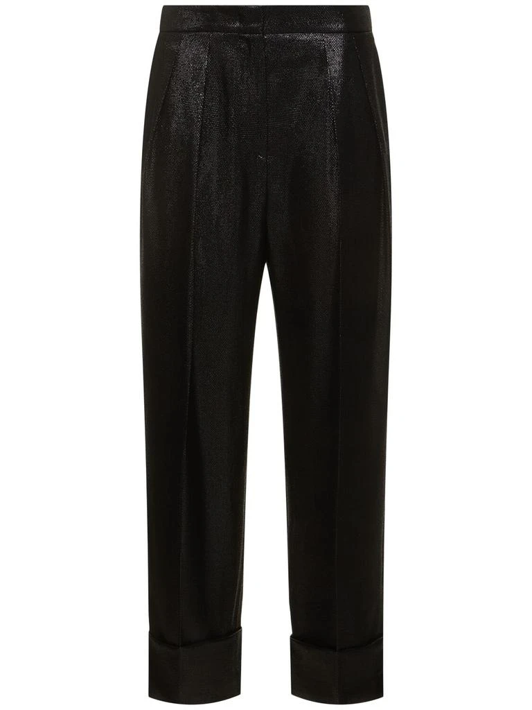 Giorgio Armani Fluid Texture Lurex High Waist Pants 1
