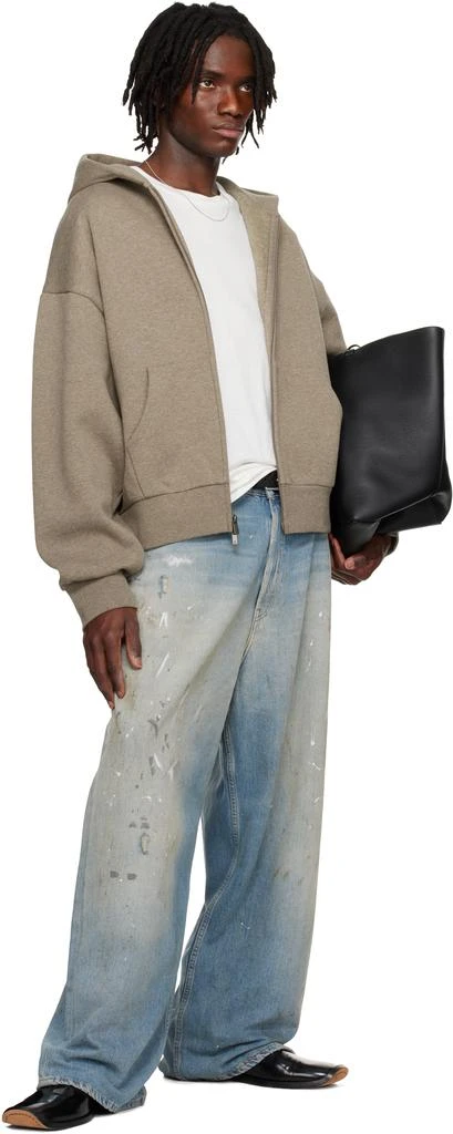 Essentials Gray Classic Full Zip-Up Hoodie 5