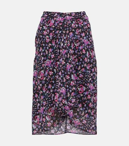 Marant Etoile Gibsi floral cotton midi skirt 1
