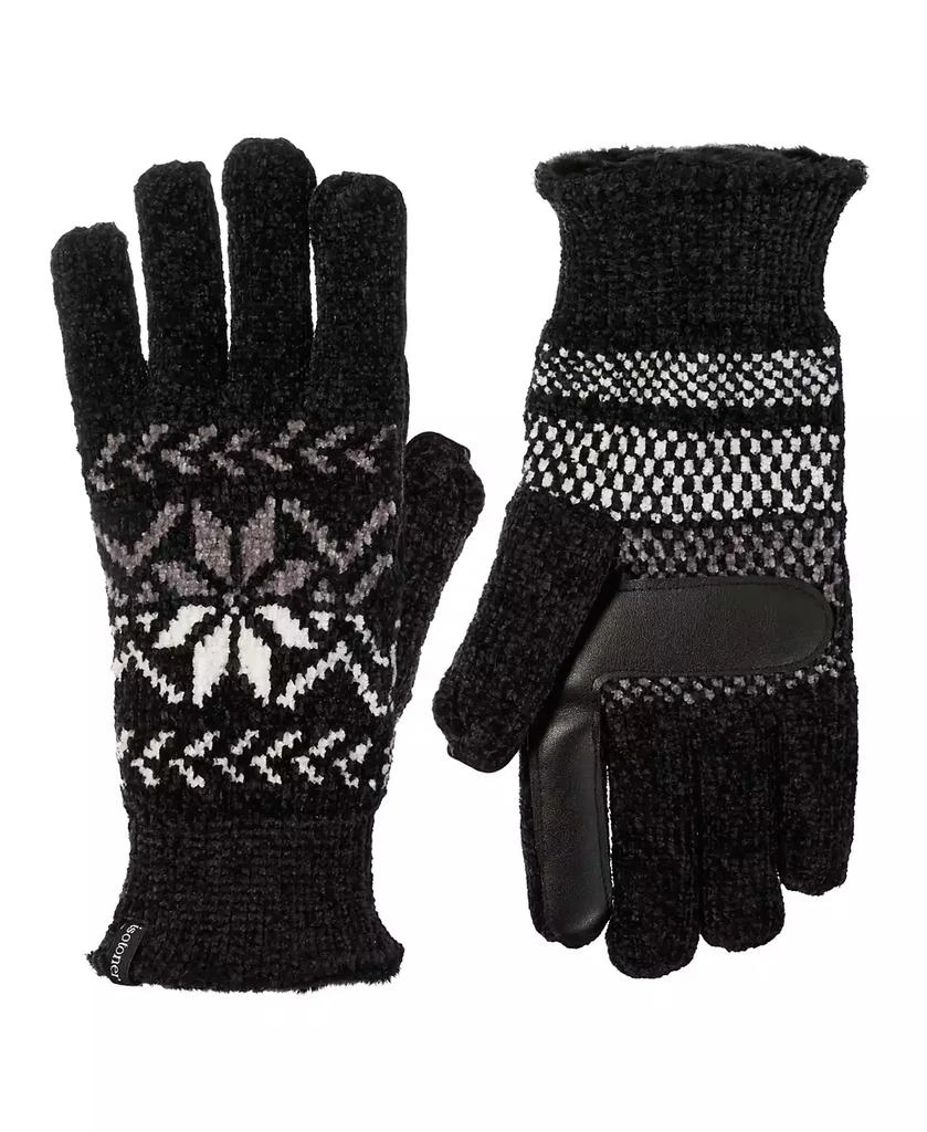 Isotoner Signature Women's Chenille Snowflake Touchscreen Gloves 2
