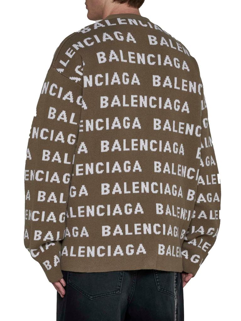 Balenciaga Logo Intarsia-Knit Cardigan – On Sale Now with Up to 60