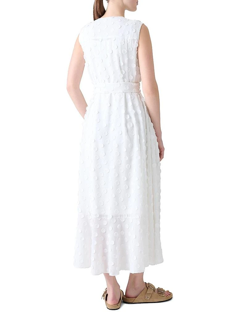 Akris Polka Dot Appliqué Georgette Midi-Dress 6