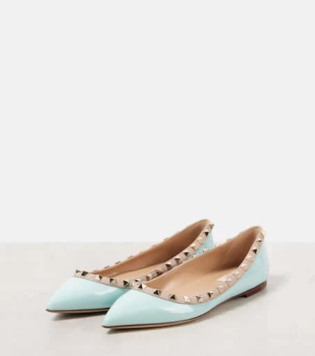 Valentino Rockstud patent leather ballet flats 4