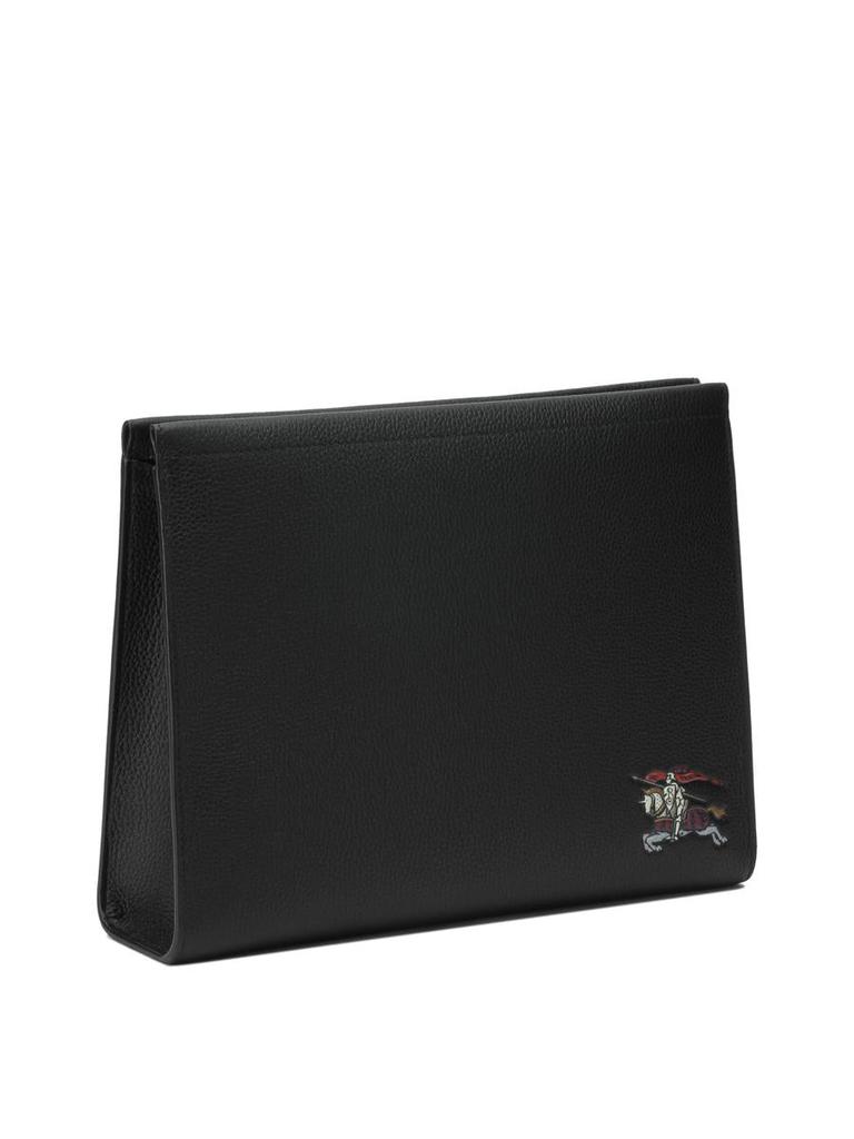 Burberry Burberry Leather Clutch Bag With Ekd