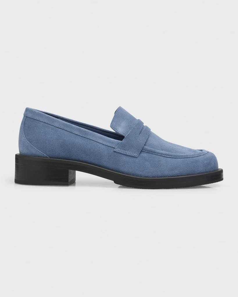 Stuart Weitzman Palmer Suede Penny Loafers 1