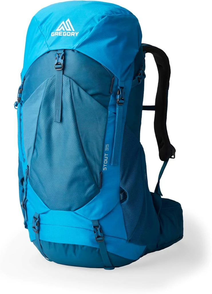 Gregory Gregory Stout 35L Unisex Backpacking Pack, Breathable Backpanel, Internal Hydration Sleeve for Water Reservoir (Bladder Not Included), One Size Fits All, Compass Blue
