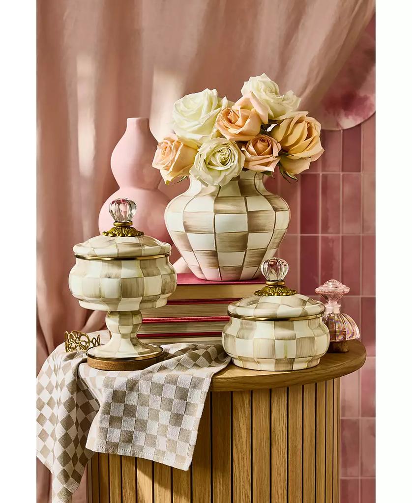 MacKenzie-Childs Mocha Check Curiosity Pot