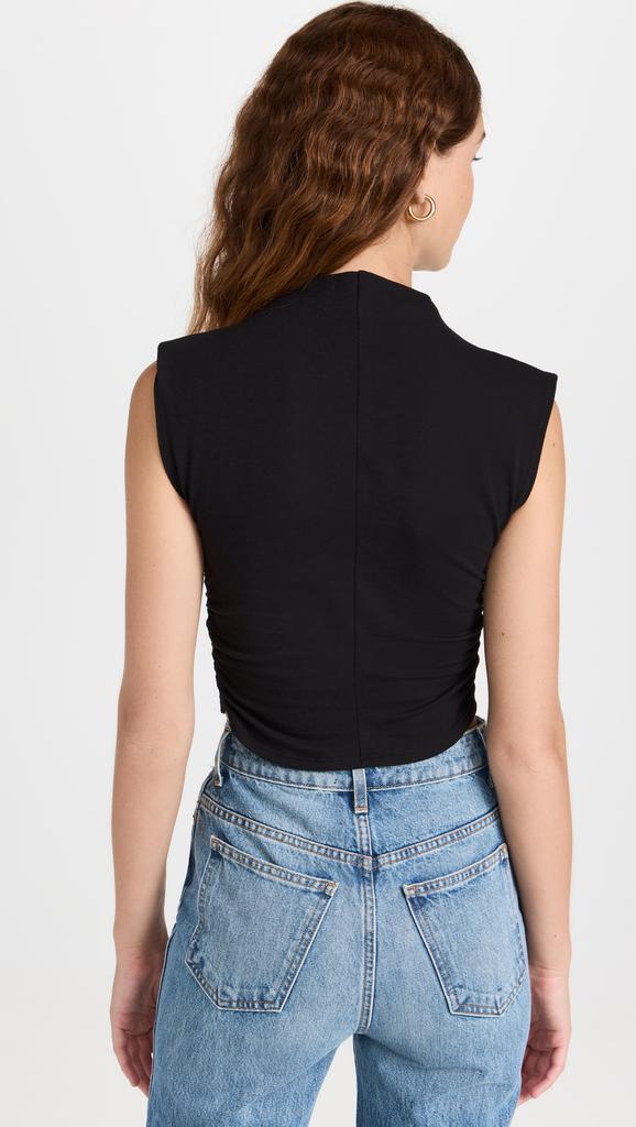 【関税込み】Reformation ブラック Lindy トップス Reformation Lindy stretch-cotton Top | Black | FARFETCH